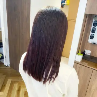 セミロング カラー 髪質改善特化 安東駿介のヘアスタイル