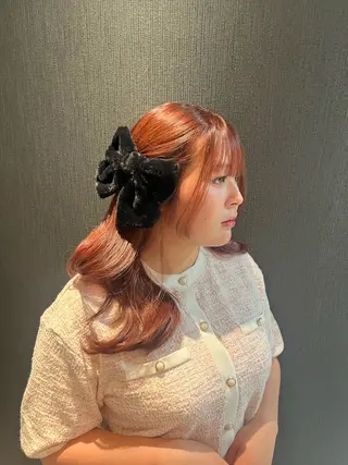 ロング レイヤーカット/ フェミニン💕/鏡のヘアスタイル