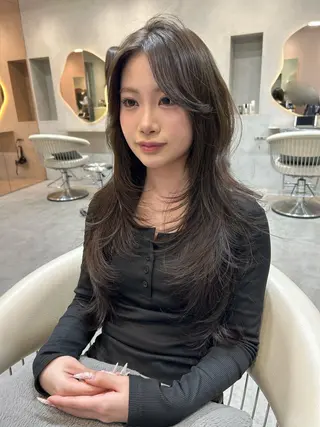 ロング 大宮韓国ハッシュ🪽 GLROWseriのヘアスタイル