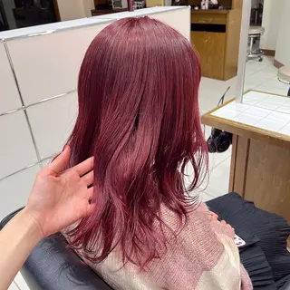 セミロング 💞暖色艶カラー/ ホウツキカナ🍒のヘアスタイル