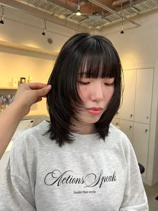 ミディアム 表参道/kozue/ 艶髪/髪質改善のヘアスタイル