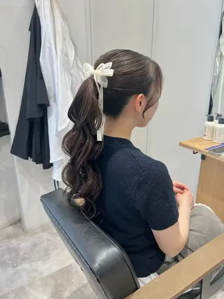 ロング ヘアアレンジ 黒阪 なみのヘアスタイル