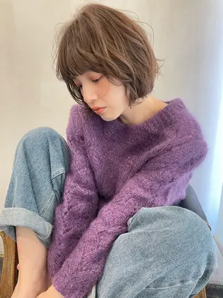 ショート カラー ショート/ボブ/ 心斎橋/宮脇美奈のヘアスタイル