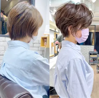ショート カラー 🥣安野祥華 銀座大人ショート🥣のヘアスタイル