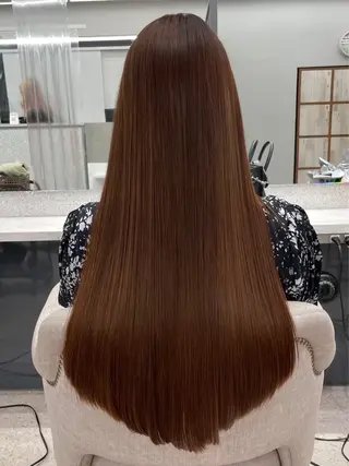 ロング りきと🦋河原町 縮毛矯正/艶カラーのヘアスタイル