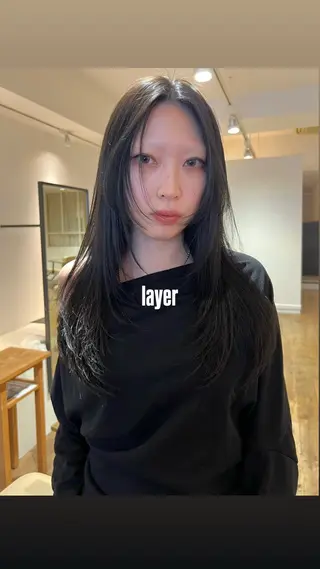 ロング KNACK/天王寺 美容室/レイヤーのヘアスタイル