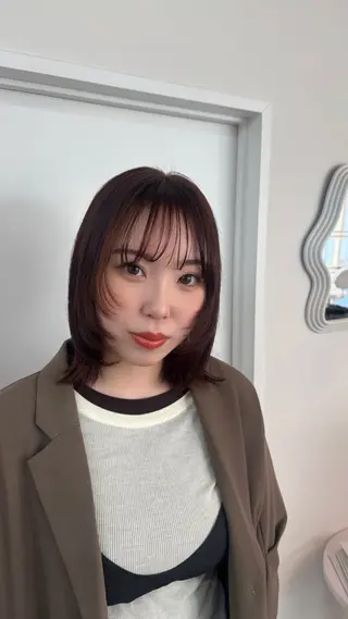 カラー yuzu /韓国ヘア / 透明感カラー🎀のヘアスタイル