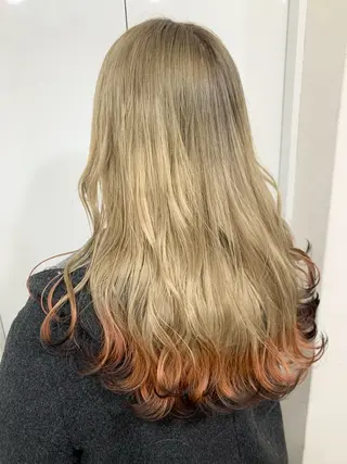 ロング カラー 松岡 恭弘のヘアスタイル