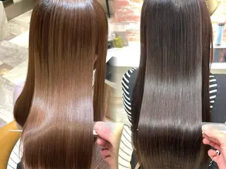 ロング カラー パーマ 透明感カラー/艶髪/ 縮毛矯正/たくまのヘアスタイル