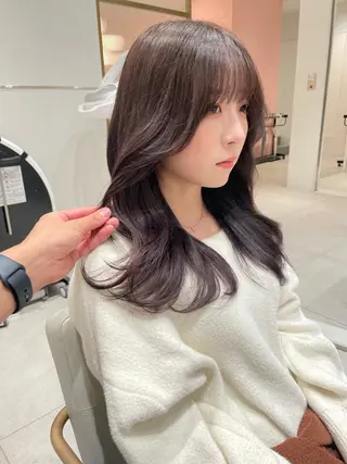 ロング カラー レイヤーカット/透明 感カラー🐬永井瑠栞のヘアスタイル