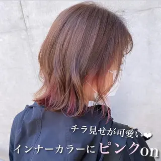 ミディアム カラー パーマ ヘアアレンジ キッズ ネイル マツエク・マツパ トップスタイリスト 永尾拓也のヘアスタイル