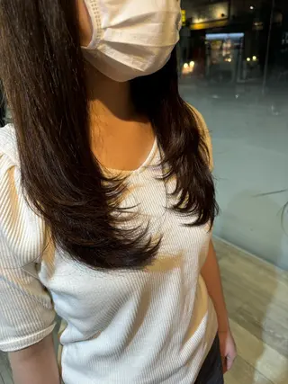 セミロング 米元 春奈のヘアスタイル