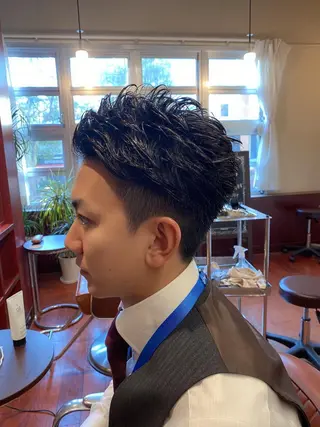 ショート パーマ メンズ CAMUE代表 Masaのヘアスタイル