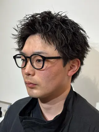 ショート パーマ メンズ 【店長】メンズ職人 短髪　ハイトーン🔥のヘアスタイル