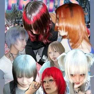 カラー 心斎橋/ハイトーン/ レイヤーカットのヘアスタイル