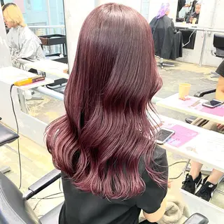 セミロング カラー ヘアアレンジ 💗💗韓国レイヤー yu-ki💗💗のヘアスタイル