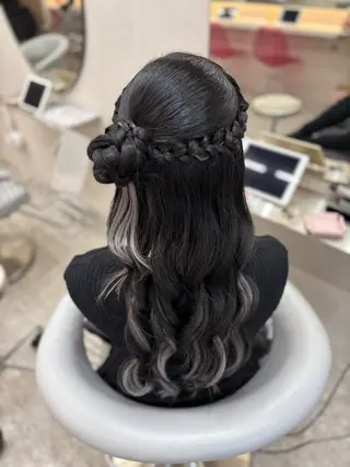 ロング ヘアアレンジ 新宿/韓国ヘア 中明度カラー/かやのヘアスタイル