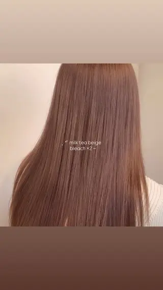 ロング レイヤー🩵オリーブ /透明感/Miuのヘアスタイル