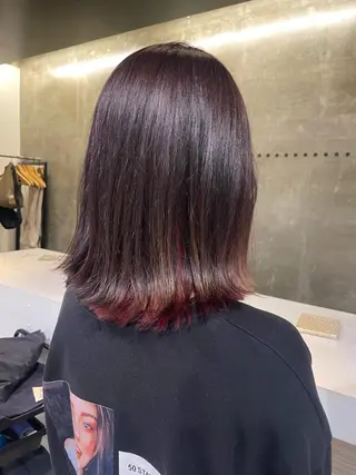 ミディアム 奥野 貴哉のヘアスタイル