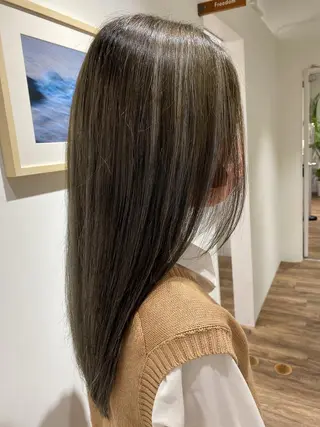 ロング カラー ハイライト⭐️上野 高広のヘアスタイル
