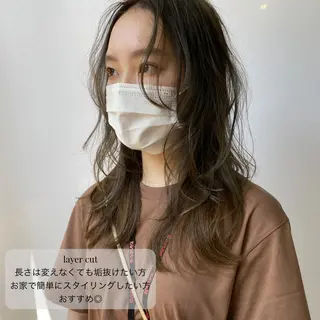 セミロング カラー Pia ツボイ ケイタのヘアスタイル