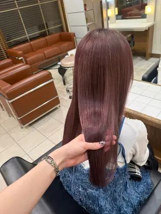 ミディアム 中村未夢🤍ブリーチ なしダブルカラー🤍のヘアスタイル