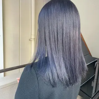 ミディアム カラー パーマ ヘアアレンジ メンズ キッズ ネイル マツエク・マツパ 切りっぱなしヘアボブ ミディアムヘアRYOのヘアスタイル