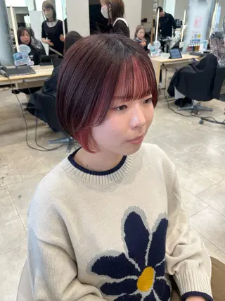 ショート カラー 暖色専門美容師🎀 お客様満足度◎のヘアスタイル