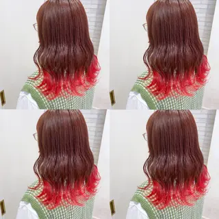 セミロング 横浜🍒ルーツカラー エクステ／RIEのヘアスタイル