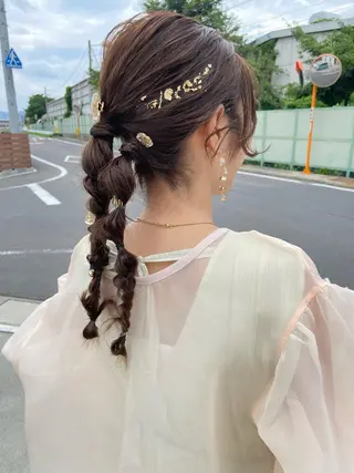 ロング キノシタ マユのヘアスタイル