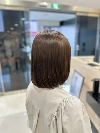 ミディアム クロスパーマ/うる艶 カラー/Kurumiのヘアスタイル