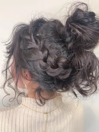 セミロング カラー ヘアアレンジ 櫛部洸貴/ 頭皮改善、髪質改善のヘアスタイル