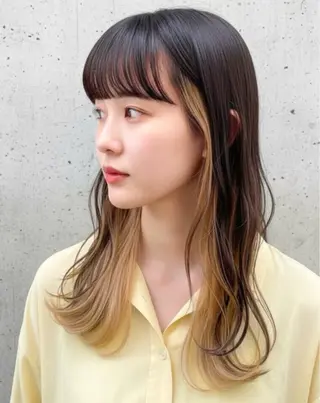 ミディアム カラー 町田美容師 mei 🍒 ✨のヘアスタイル