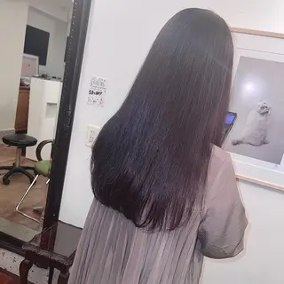 ロング カラー yu-ri🩷 韓国ヘアのヘアスタイル