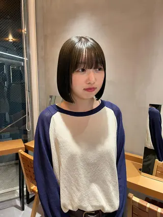 ミディアム ボブ&顔まわりレ イヤー♡TOMOE♡のヘアスタイル
