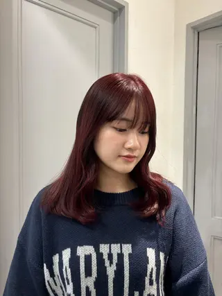 ミディアム 盛れる透明感カラー・ momokaのヘアスタイル