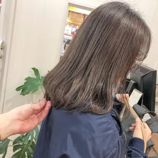 ミディアム カラー 横浜ブリーチムラ直し ハイトーン/ブリーチのヘアスタイル