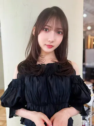 セミロング レイヤー/顔周り 田山　穂波のヘアスタイル