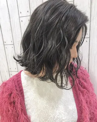 ミディアム カラー ヘアアレンジ 🟦メンズパーマ🟦 横浜駅｜小上馬淳司のヘアスタイル