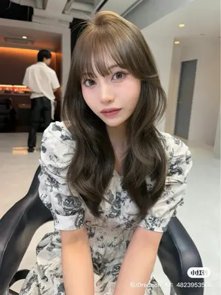 ロング 韓国✖️網紅🖤 パーマYURIYAのヘアスタイル