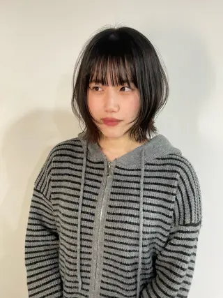 ミディアム カラー カットモデル/ ハイトーン/ゆうあのヘアスタイル