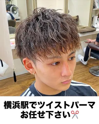 パーマ メンズ 🟦横浜駅メンズパー マ｜小上馬淳司🟦のヘアスタイル
