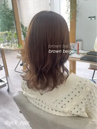 ミディアム カラー 赤味消し.髪質改善 🌿𝘠𝘜𝘙𝘐のヘアスタイル