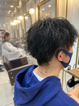 パーマ メンズ 土屋 竣奨のヘアスタイル