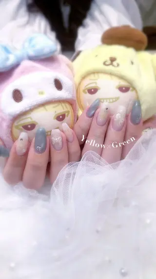 ネイル ️🫧もこ 艶感ネイル🫧のネイルデザイン
