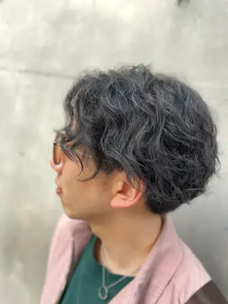 ショート メンズ パーマモデル募集🌈 森脇帆南のヘアスタイル