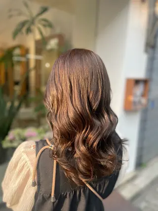 ロング カラー 福田千尋/インナー カラー/縮毛矯正のヘアスタイル