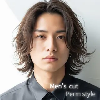 メンズ パーマ ボブ 西宮北口/みなみのヘアスタイル