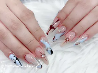 ネイル MoMoA Nail ネイル長さ出し専門店のネイルデザイン