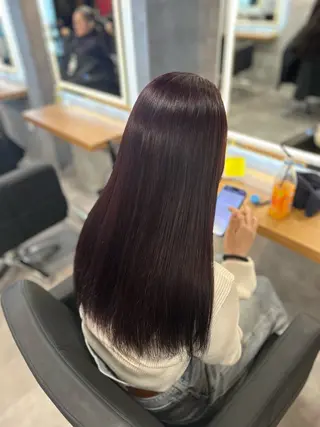 ロング カラー 赤みなし ×透明感🫧YUNAのヘアスタイル